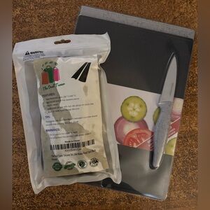 Thinkkitchen Cutting Board & Knife Set + Silicone Stove Gap Covers (New)